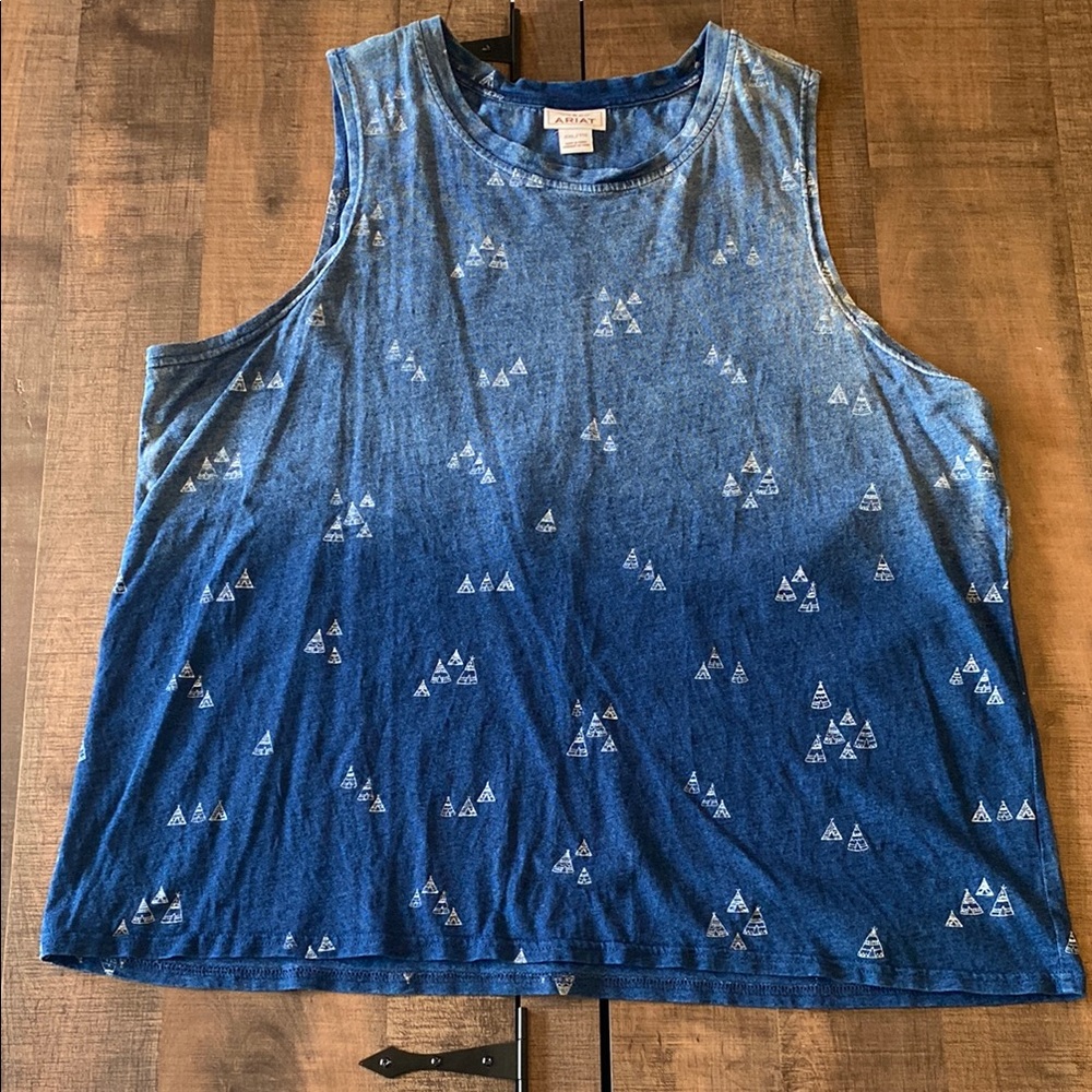 Ariat Blue Sleeveless Tank Top